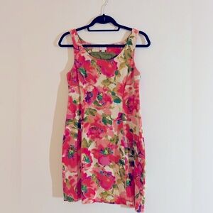 ANTHROPOLOGIE linen sheath dress